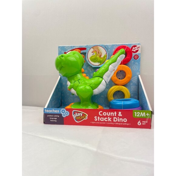 PLAY RIGHT 6-PCS Count & Stack Dino 12M+ - Picture 13 of 16